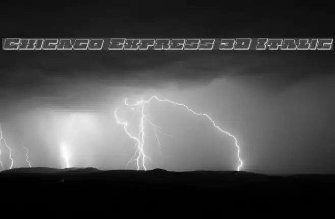 Chicago Express 3D Italic Font examples