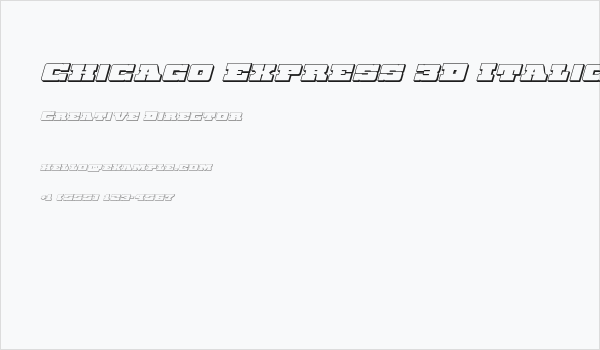 Chicago Express 3D Italic Business Card
