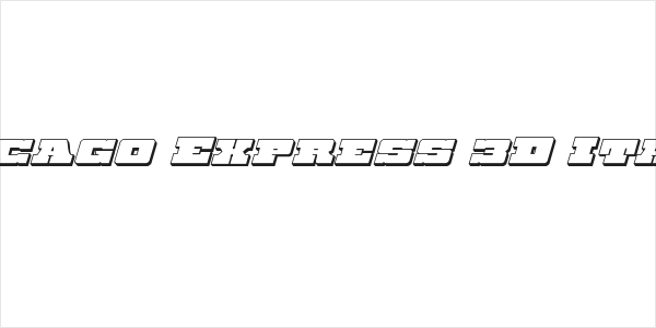 Chicago Express 3D Italic Logo