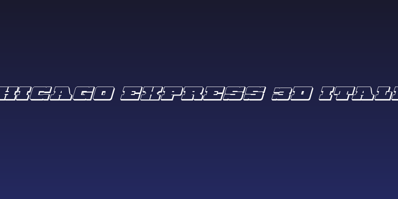 Chicago Express 3D Italic Social Header
