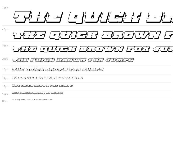 Chicago Express 3D Italic Waterfall