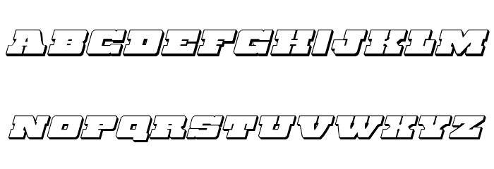 Chicago Express 3D Italic Fonte MINÚSCULAS