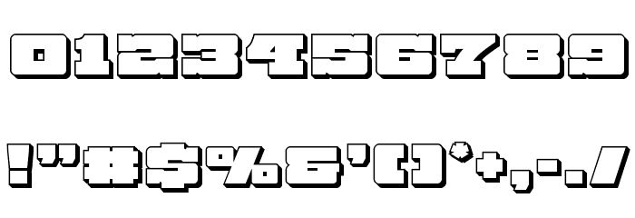 Chicago Express 3D Font OTHER CHARS