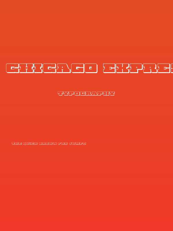 Chicago Express 3D Poster