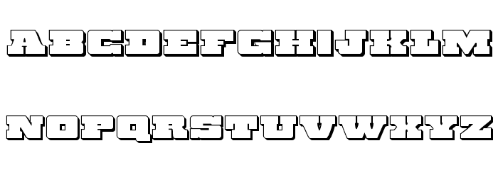 Chicago Express 3D Font LOWERCASE