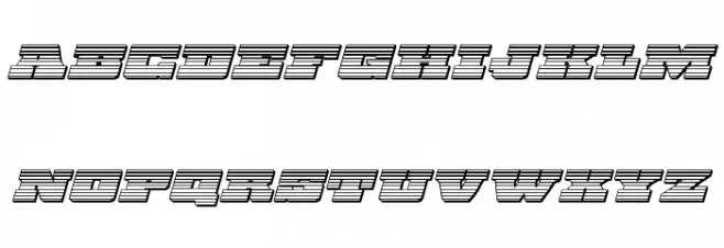 Chicago Express Chrome Italic फ़ॉन्ट अपरकेस