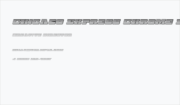 Chicago Express Chrome Italic Business Card