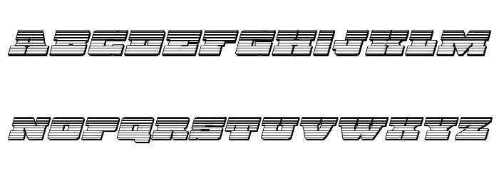 Chicago Express Chrome Italic Font LOWERCASE