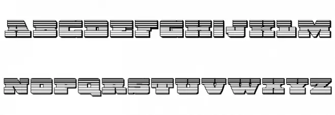 Chicago Express Chrome フォント 小文字