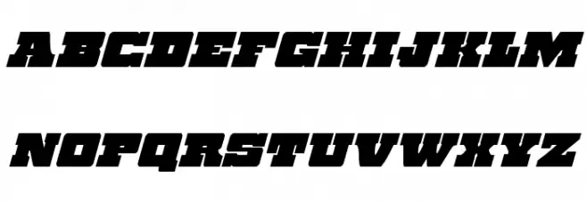 Chicago Express Condensed Italic Schriftart Groß