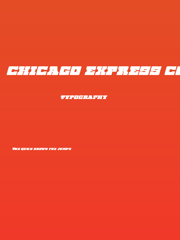 Chicago Express Condensed Italic Poster