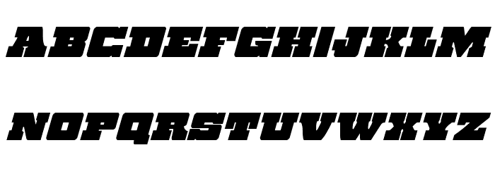 Chicago Express Condensed Italic Fonte MINÚSCULAS