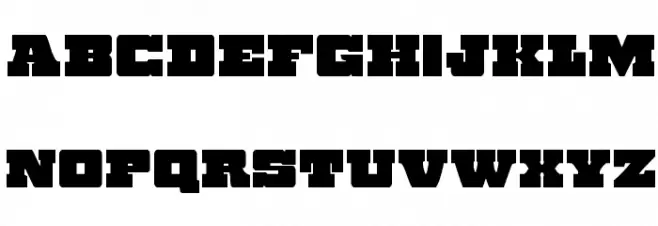 Chicago Express Condensed Font LOWERCASE