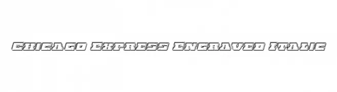 Chicago Express Engraved Italic  Free Fonts Download
