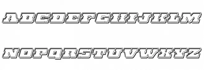 Chicago Express Engraved Italic 字体 大写