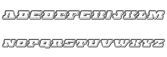 Chicago Express Engraved Italic Font LOWERCASE