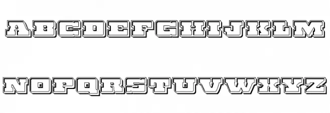 Chicago Express Engraved Шрифта ВЕРХНИЙ