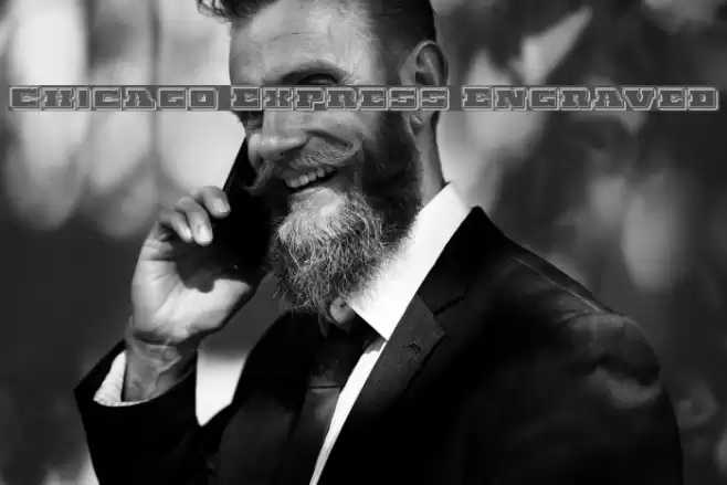 Chicago Express Engraved Font examples
