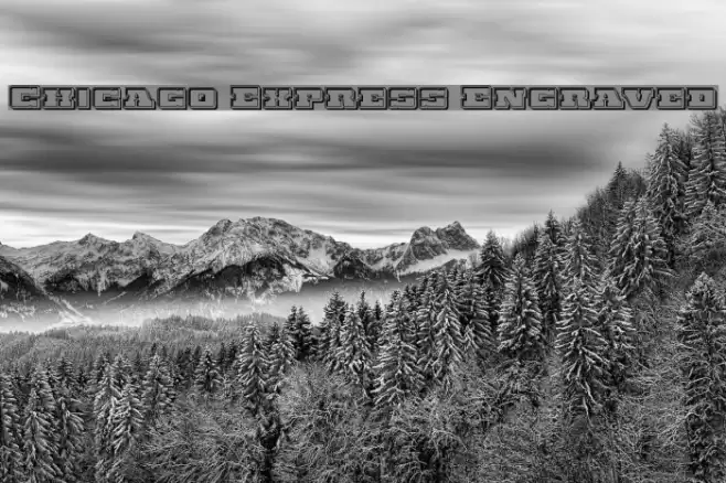 Chicago Express Engraved Font examples
