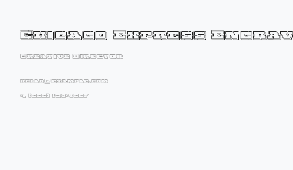 Chicago Express Engraved Business Card