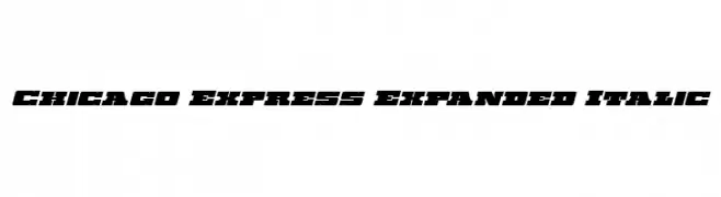 Chicago Express Expanded Italic  免费字体下载