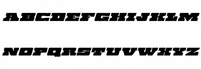 Chicago Express Expanded Italic 字体 大写