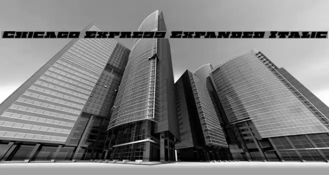 Chicago Express Expanded Italic Fonte examples
