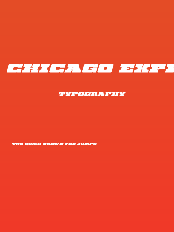 Chicago Express Expanded Italic Poster