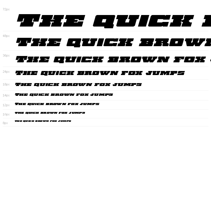 Chicago Express Expanded Italic Waterfall