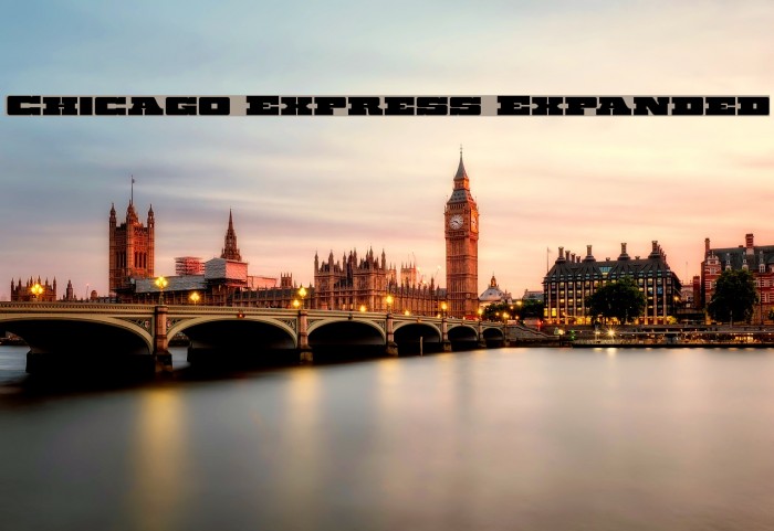 Chicago Express Expanded Font examples