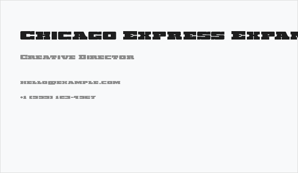 Chicago Express Expanded Business Card