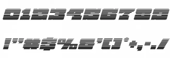 Chicago Express Gradient Italic Font OTHER CHARS