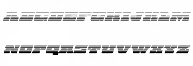 Chicago Express Gradient Italic Schriftart Groß