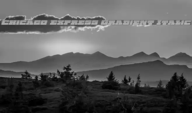 Chicago Express Gradient Italic Font examples