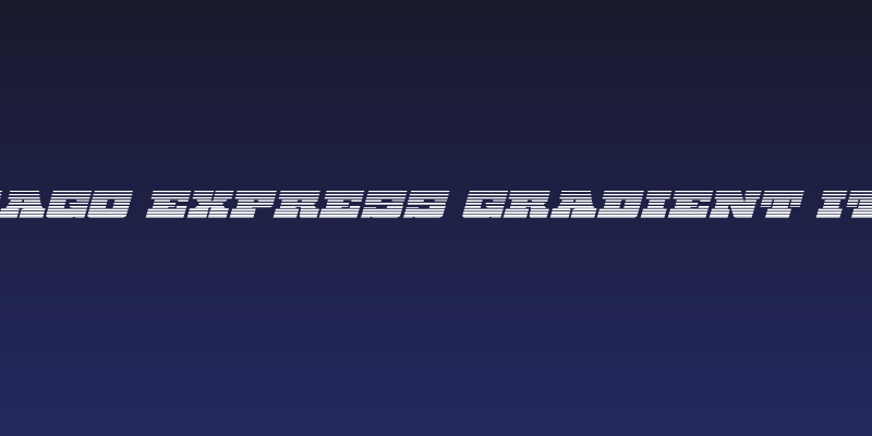 Chicago Express Gradient Italic Social Header