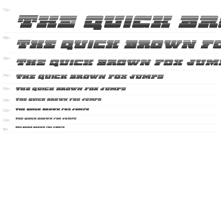 Chicago Express Gradient Italic Waterfall