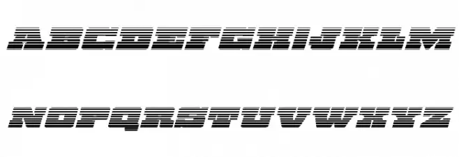 Chicago Express Gradient Italic Font LOWERCASE