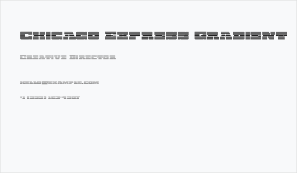 Chicago Express Gradient Business Card