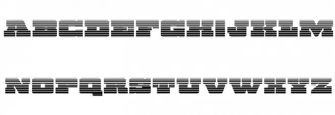 Chicago Express Gradient Schriftart Kleinbuchstaben