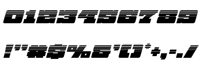 Chicago Express Halftone Italic Font OTHER CHARS