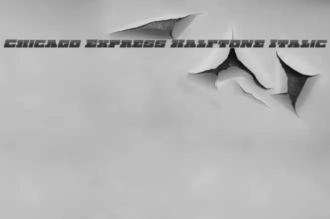 Chicago Express Halftone Italic Fonte examples