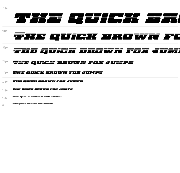 Chicago Express Halftone Italic Waterfall