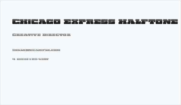 Chicago Express Halftone Business Card