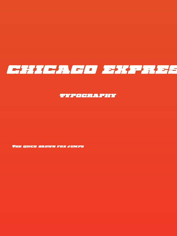Chicago Express Italic Poster