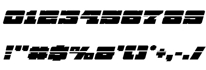 Chicago Express Laser Italic Font OTHER CHARS