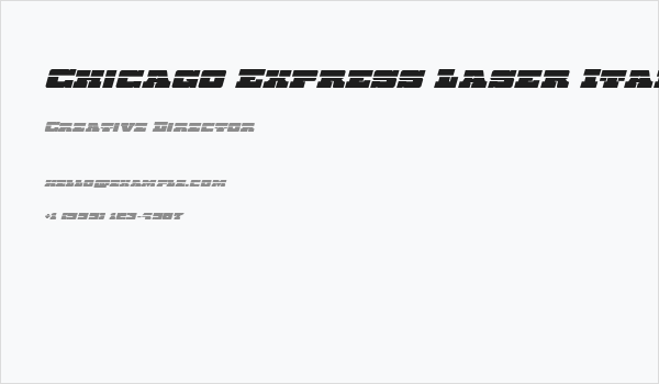 Chicago Express Laser Italic Business Card