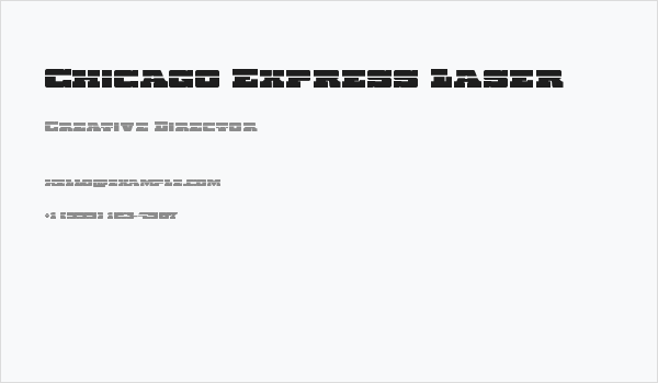 Chicago Express Laser Business Card