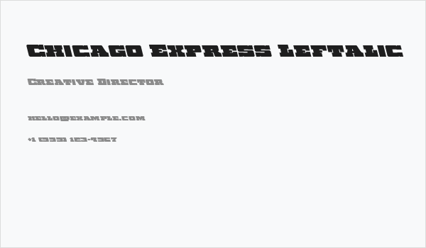 Chicago Express Leftalic Business Card