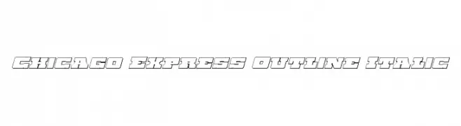 Chicago Express Outline Italic  免费字体下载
