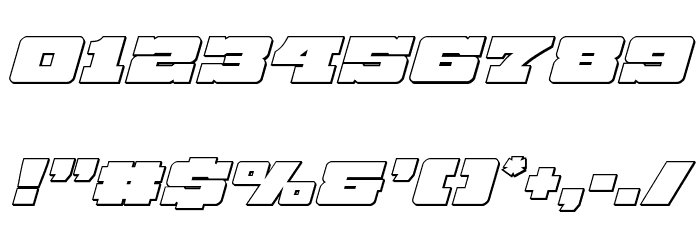 Chicago Express Outline Italic Font OTHER CHARS